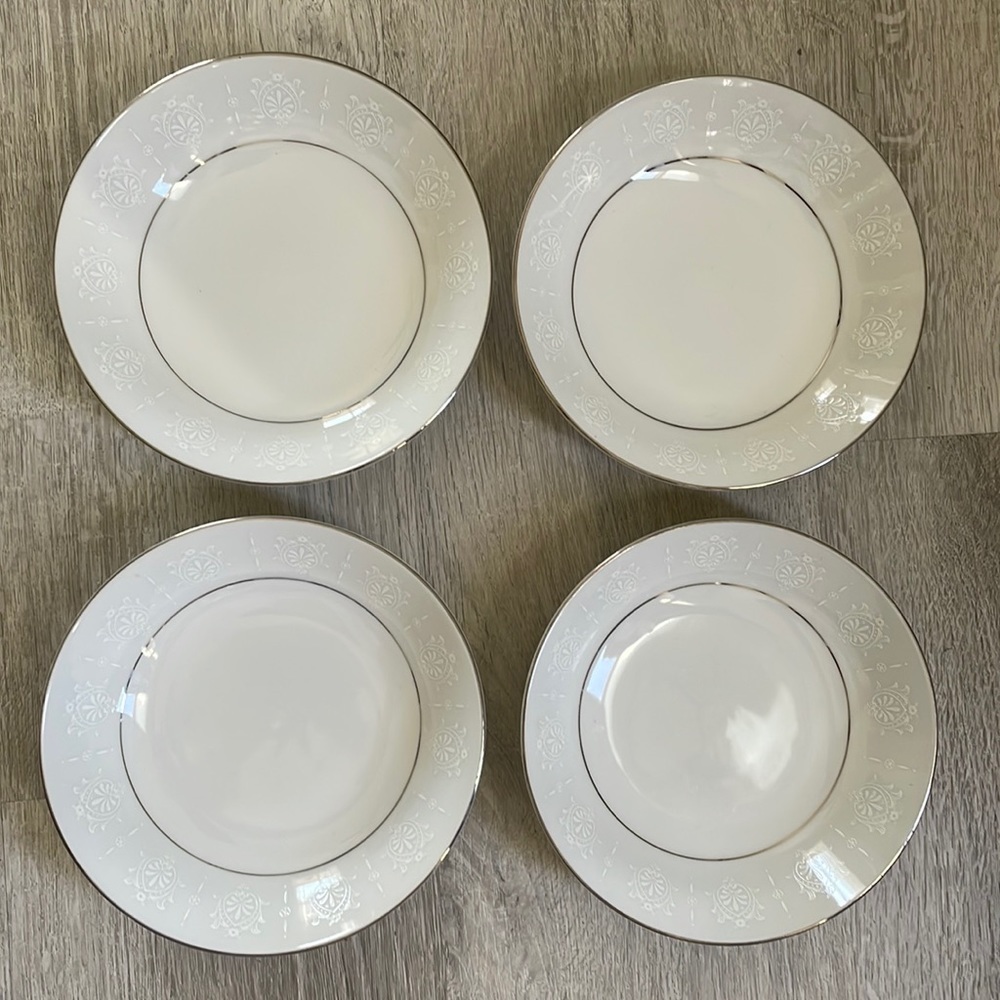 Fine Seyei China Wedding Bells 6631 4 Small Dish Set All Excellent Condition